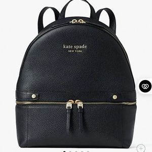 Kate Spade  black leather backpack